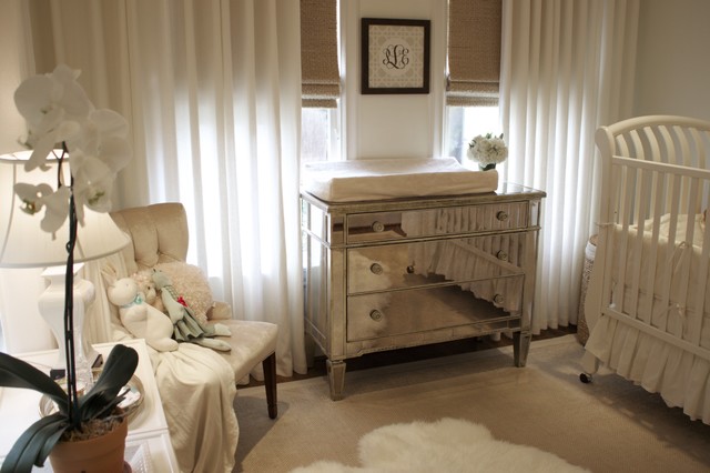 With Diaper Flowers Dresser With Diaper Board With Flowers Put In Small Pot Placed Between Crib And Chair House Designs  Luxury Mirrored Dresser In Modern Room Interior Design 