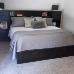 Grey Bedroom Black Elegant Grey Bedroom Furnished With Black Finished Bed With Storage Under Featured With Wall To Wall Carpet And Decorated With White Trims Decoration  Relaxing Minimalist Kids Room For Perfect House 