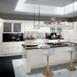 Italian Kitchen White Elegant Italian Kitchen Design In White With Decorative Deciling Unit Combined With Black Countertop Style For Inspiration In Home Kitchen  Stunning Italian Kitchen Design As One Of Great Choices 