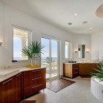 Bathroom Decor Beach Excellent Bathroom Decor In Florida Beach Club Penthouse With Luxurious Furnitures Including Wide Mirror Also Washstand On Wooden Dresser Interior Design  Contemporary Penthouse Offering Beach And Cityscape Horizon 