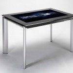 Smart Technoloy Coffee Fabulous Smart Technoloy Design Of Coffee Table With Silver Foot Which Is Made From Metallic And Sophisticated LCD Surface Interior Design  Stunning Cool Interior For Your Modern Living Space 