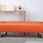 Orange Cheap Cream Fancy Orange Cheap Sofa Beds Cream Rug Wooden Wall Shelving Finished In Modern Minimalist Design Made From Leather Material Furniture  Cheap Sofa Beds Design For Giving Relaxation 