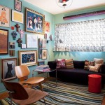 San Francisco Holiday Fancy San Francisco Midcentury Janel Holiday Interior Design Embellished With Wall Arts And Striped Carpet Under Modern Sofa And Glass Coffee Table House Designs  Mid Century Interior Style Combined With Wooden Decoration Model 