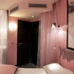 Pink Headboard Vice Fantastic Pink Headboard Completing The Vice Versa Hotel Paris Bedroom With Pink Wall And Open Bathroom Area House Designs  Hotel Interior Design Some Modern Hotel In Paris 