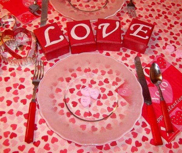 Red Ornaments Love Fantastic Red Ornaments Completing The Love Table Decor With Pink Plate And Red Cards On Lovely Table Decoration  Tablescape Design For Celebrating Valentine’s Day 