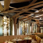 Idea Of Fusion Fascinating Idea Of The Amazing Fusion Of Culture Design That Is Completed With The Artistic Ceiling Shape Which Enhances The House Design Idea Decoration  Unique Restaurant Design Decorated With Wooden Furniture 