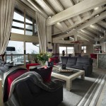 Living Room Chalet Fascinating Living Room Inside The Chalet Baltoro Courchevel With Black Sofa And Woodframe Coffee Table Ideas House Designs  Magnificent Interior Of Wooden Chalet With Authentic Design 