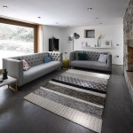 Living Room Sofas Fascinating Living Room With Grey Sofas And Patterned Motif Carpet At Cat Hill Barn Snook Architects Add Stone Fireplace Interior Design  Amazing Barn To House Remodelling Project With Modern Design 