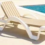 White Legs Lather Fascinating White Legs And Brown Lather For Modern Outdoor Chaise Lounge In Poolside Area Outdoor Outdoor Chaise Lounge For Backyard Pool