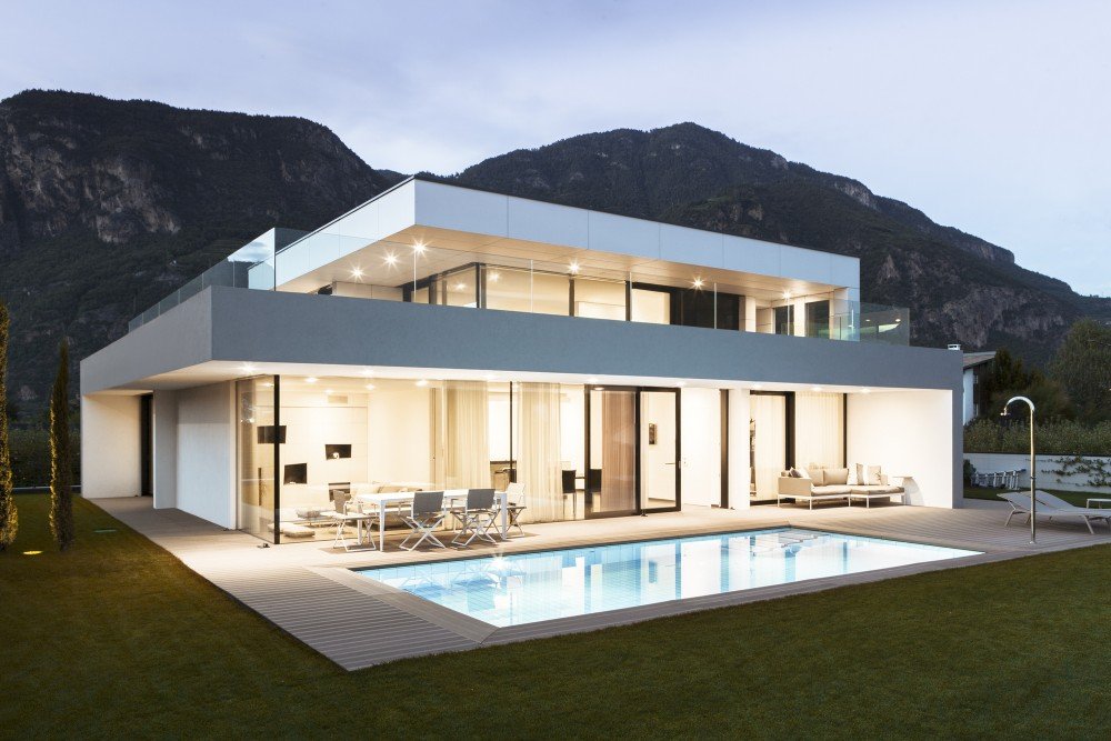 Design M2 Displaying Flamboyant Design M2 House Monovolume Displaying White Exterior With Modern Design With Marvelous Modern Swimming Pool Exterior Elegant Italian Mansion Design With Contemporary Exterior Design