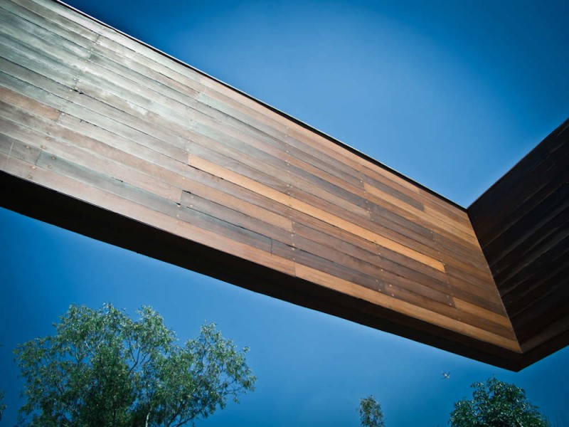 Wall Which From Floating Wall Which Is Made From Wooden Material Decoration  Eco-Friendly House In Contemporary Design 
