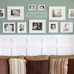Photo Wall Mixed Framed Photo Wall Decorating Ideas Mixed With Letter Pattern Over Marshmallow Molding Wainscoting Decoration Lovely And Inspiring Wall Decorating Ideas For Your Room