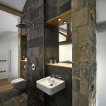 Bathroom Design Granite Gorgeous Bathroom Design Interior Applied Granite Tile Floor And White Porcelain Sink In Cat Hill Barn Snook Architects Interior Design  Amazing Barn To House Remodelling Project With Modern Design 