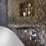 Bold Colored Ideas Gorgeous Bold Colored Mosaic Tile Ideas To Cover The Curving Shower Wall Of Rotterdam Residence Bathroom House Designs  Contemporary Villa Interior With Sophisticated Chic Design 