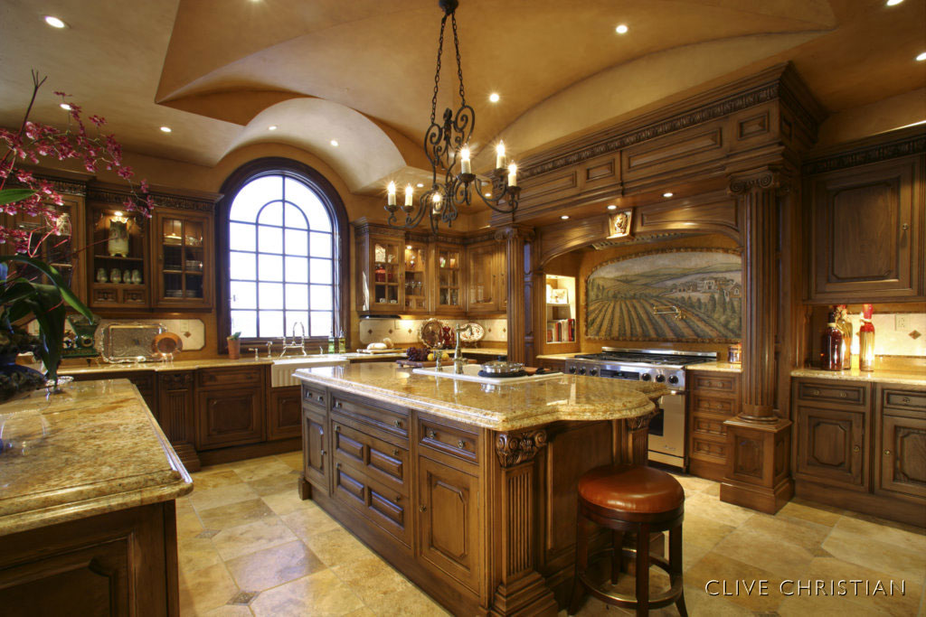 Italian Kitchen Classic Gorgeous Italian Kitchen Design With Classic Chandelier And Wooden Furniture Decoration Combined With Beige Marble Countertop Kitchen  Stunning Italian Kitchen Design As One Of Great Choices 
