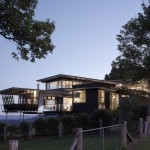 Maleny House And Great Maleny House Bark Design And Architecture Exterior View At Night With Green Lawn And Leafy Trees Surrounding Them Interior Design  Beautiful Interior Design From A Fascinating Residence 
