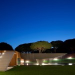 Grass Garden Entrance Green Grass Garden Also White Entrance Staircase Which Is Made From Concrete  Mesmerizing Modern Home With Infinity Pool 