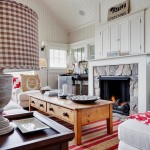 Car Barn Architect Homey Car Barn Patrick Ahearn Architect Furnished With Warm Stone Fireplace And Classic Sofa Set Enlightened By Plaid Table Lamp Decoration  White Wood Wall Creating Classic Building Construction 
