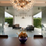 Area Of With Imposing Area Of A Room With An Entrancing Chandelier And With Neat Transparence Found On The Glass Panels Decoration  Decorating Minimalist Mansion In Rural Area Of California 