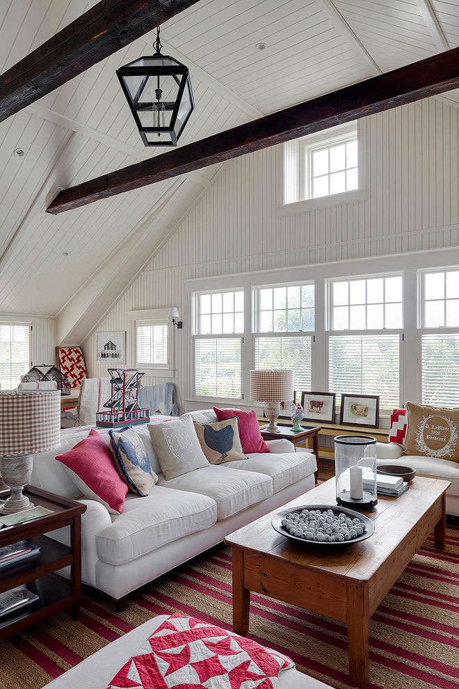 Car Barn Architect Innovative Car Barn Patrick Ahearn Architect With White Couch And Rustic Wood Coffee Table Matching With Antique Striped Carpet Decoration  White Wood Wall Creating Classic Building Construction 