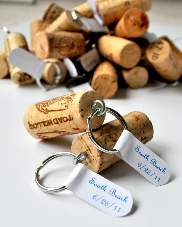 Design Of Used Innovative Design Of Wine Cork Used As Label Occasion With Metal Ring Shown Place And Date Of Occasion Decoration  Wine Cork Projects To Decorate Your House With Creative Art 