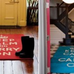 Keep Calm On Innovative Keep Calm And Carry On Home Decor Used In Cozy House With Wooden Floor And Black Fireplace Decoration  Entryway Rug Designs Applied In Some Spots 