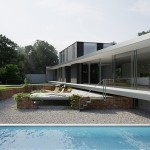Private House With Innovative Private House Strom Architects With Large Swimming Pool And Cozy Lounge Chairs On Concrete Deck For Enjoying Greenery View Architecture Contemporary Home Using Simple Flat Building Concept