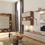 Contemporary Living Design Inspiring Contemporary Living Room Interior Design In Feminine Style With Cute Sofas And Calm Lights Under Cabinet And Shelving Living Room  Living Room Furnished With Ultramodern Wardrobes 