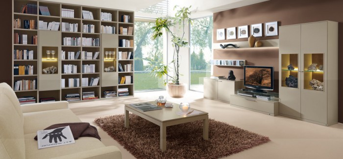 Modular Modern With Interesting Modular Modern Living Room With Floor To Ceiling Bookcase And Elegant Sectional Sofa Toward Cabinet With TV  Living Room Furnished With Ultramodern Wardrobes 