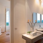 Restroom Design Colored Interesting Restroom Design With White Colored Ceramic Washtafel And Silver Faucet Made From Stainless Steel Decoration  Incredible Chalet Decorating In Sub Countryside Area 