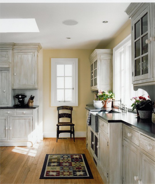 Cabinets And Inside Kitchen Cabinets And Wooden Chair Inside The Farmhouse Kitchen With White Ceiling And Wooden Floor Kitchen  Colorful Painted Kitchen Cabinets Of Eclectic Kitchen 