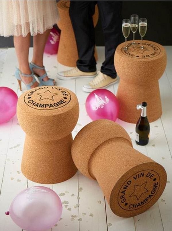 Cork Wine For Large Cork Wine As Stools For Teens Birthday Party Decorated With Balloons And Wine With Its Glasses Decoration  Wine Cork Projects To Decorate Your House With Creative Art 
