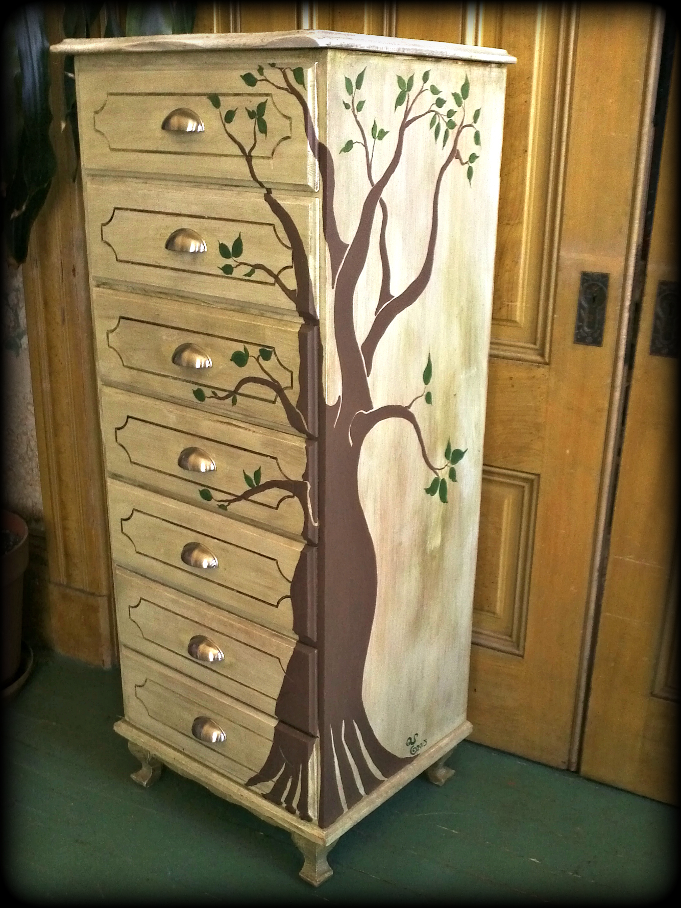 Dresser Furniture Made Lingerie Dresser Furniture With Rustic Made From Wooden Material And Unique Picture Decor Furniture  Pretty Lingerie Dresser For Keeping Women’s Secret 