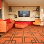 Room With Sofa Living Room With Long Orange Sofa And Orange Twin Sofas On The Orange Cheap Carpet Tiles Decoration  Beautiful Cheap Carpet Tiles By Maximizing Styles 