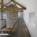 Hallway On Floor Long Hallway On Second Level Floor Cat Hill Barn Snook Architects With Wooden Floor And Glass Balustrade Ideas Interior Design  Amazing Barn To House Remodelling Project With Modern Design 