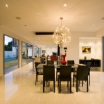 Large Chandelier Dining Lovely Large Chandelier In Modern Dining Room Plus Black Chairs Design Feat Glass Table Idea Dining Room Modern Dining Room In Stylish And Artistic Design
