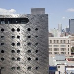 Dream Downtown Viewed Luxurious Dream Downtown Hotel Look Viewed From One Side Nearer In Brick Prefabricated And Perforated Building With Urban Scenery Architecture  Amazing Hotel Building With Metal Panels 