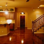Brown Granite Basement Magnificent Brown Granite Accents Painting Basement Floor Finished With Marble Flooring With Home Bar Decoration  Painting Basement Floor For The Least Expensive Solution 