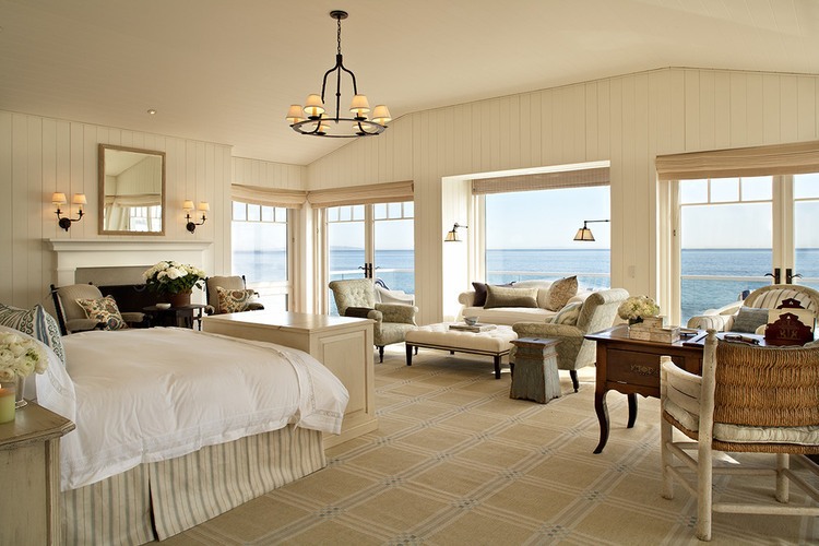 Master Bedroom Sitting Marvelous Master Bedroom Design With Sitting Area At Malibu Residence David Phoenix With Fireplace And Traditional Furniture Decoration  Outstanding Traditional Seaside House In Bright White Decoration 