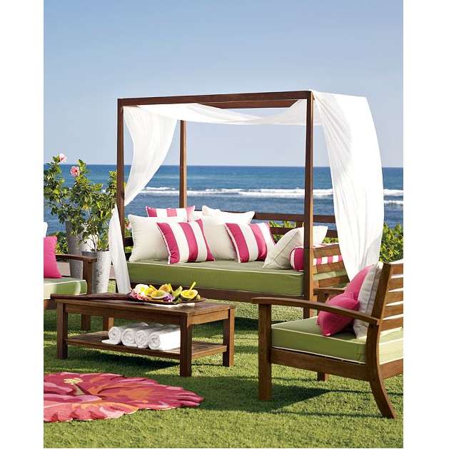 Modern Style Barn Marvelous Modern Style Wooden Pottery Barn Outdoor Furniture With Pink Pillow Design With Green Bedding Unit Made From Wood Outdoor  Pottery Barn Outdoor Furniture Equipping Breezy Patio 