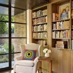 Century Modern In Mid Century Modern Armchair Placed In The Corner As A Focal Point Decoration  Elegant House Designs For Book Lovers 