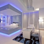Bedroom Designs Women Modern Bedroom Designs For Young Women With Sitting Area Fancy Blue LED Ligthing Leather Sofa Bedroom  Bedroom Ideas For Young Women In Modern Design 
