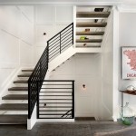 Farm House George Modern Farm House Charles Vincent George Architects Staircase With Wooden Footings And Black Handrail Near White Wall Architecture Stylish  Traditional Home With Conventional Shape In Chicago