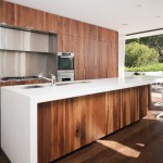 Honiton Residence In Modern Honiton Residence Kitchen Stuff In Rustic Wood Vanity With Porcelain Countertop Sink And Faucet High Wooden Cupboard Residence Luxurious Contemporary Home In Australia With A Stylish Design
