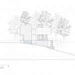 House Section Riggins Modern House Section Plan Of Riggins House Robert Gurney Shown West Section With Scale House Stand On Sloping Site Interior Design  Bewitching Minimalist House Design With Wooden Interior 