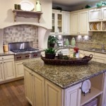 Kitchen Island In Modern Kitchen Island Design Finished In Luxurious White Springs Granite With Wooden Flooring And Wooden Kitchen Cabinet Idea Furniture  White Springs Granite For Home Furniture 