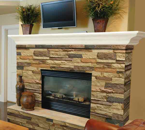 Stone Fireplace Living Modern Stone Fireplace Design In Living Room Interior With Leather Sofa Mounted Wall TV Stand Rustic Floral Vase Living Room  Stone Fireplace Design Providing Warmth For Living Room 