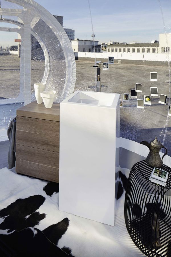 White Sink Dresser Modern White Sink And Wooden Dresser Placed On Wide Rug Inside Bathroom Bubble Urbannature With Transparent Wall Bathroom  Unusual Bathroom Named The Bathroom Bubble 
