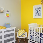 Near Yellow Painted Nursery Near Yellow Also Grey Painted Wall Add Near White Cribs Decoration  Cute Baby Dresser Which Brings Fashionable Decoration 