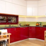 Red Cabinets Kitchen Painted Red Cabinets In The Kitchen After Renovation Equipped With White And Green Backsplash Color Ideas Plan House Designs  Budget Home Renovation With Stunning Result 